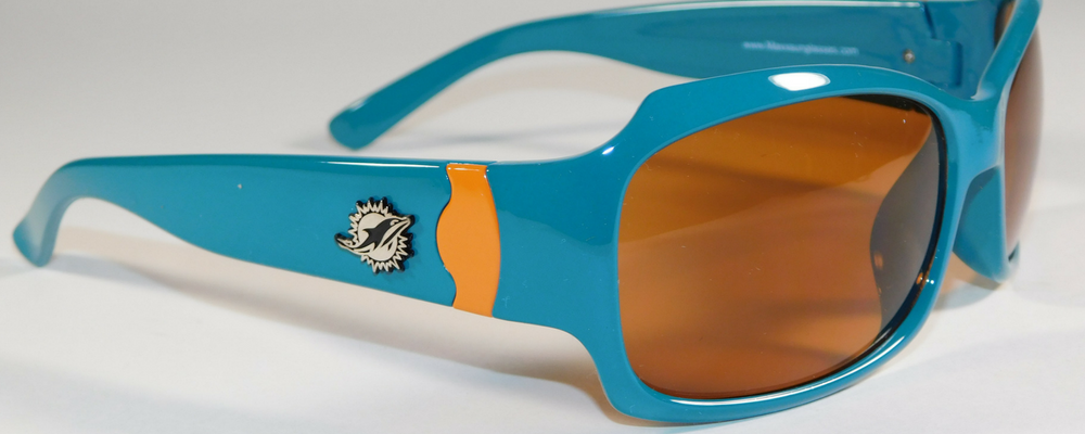 Miami Dolphins Blue Polarized Bombshell Sunglasses
